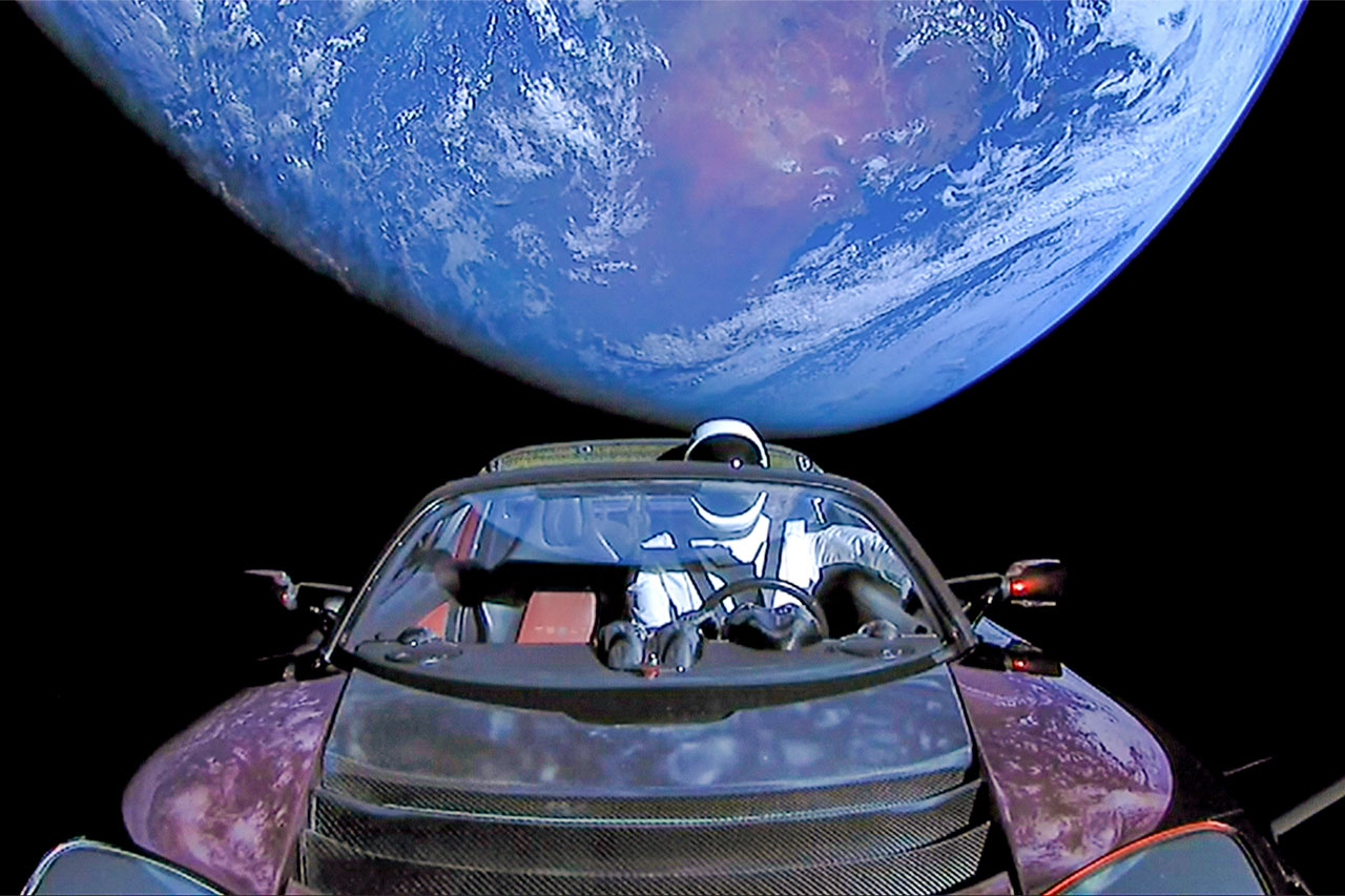Elon Muskâ€™s Starman and his Tesla Roadster